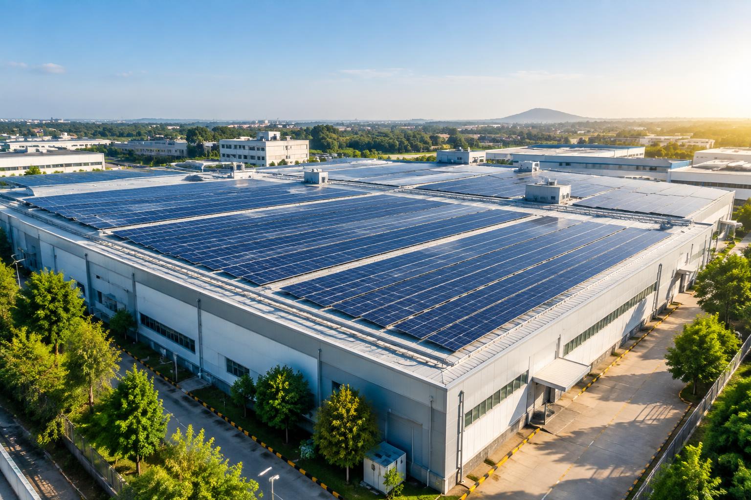 Commercial solar installation